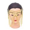 N-8326 Luxury Gold Multilayers Coin Tassel Head Chains Mask Veil Face Chains for Women Lady Dance Night Club Party Jewelry