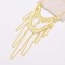 N-8328  Gold Coin Long Chain Tassel Face Chain Middle Eastern Ethnic Hair Accessories