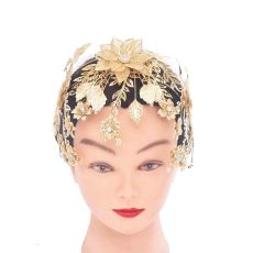 F-1163 Gold Silver Flower Pattern Women Crown Hair Accessories Jewelry Wedding