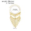 F-1166 Coin Tassel Hair Jewelry Golden Arab Ethnic Love Pendant Face Chains