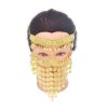 F-1166 Coin Tassel Hair Jewelry Golden Arab Ethnic Love Pendant Face Chains