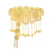 N-8331 Arab Ethnic Gold Long Chain Coin Tassel Metal Belt  Body Chain