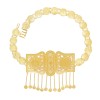 N-8331 Arab Ethnic Gold Long Chain Coin Tassel Metal Belt  Body Chain