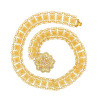 N-8228 Fashion Ethnic Gold Hollowed Flower Belt Waist Belly Chains