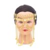 F-1170 Long Tassel Women Hair Jewelry Golden Coin Arab Face Chains