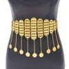 N-8332 New Ethnic Gold Coin Pendant Women's Heavy Metal Gold Waist Chain