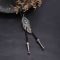 N-8334 Vintage Silver Vintage Golden Color Necklace Leather Rope Alloy Leave Jewelry Bohemian Polo Style
