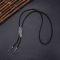 N-8334 Vintage Silver Vintage Golden Color Necklace Leather Rope Alloy Leave Jewelry Bohemian Polo Style