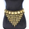 N-8336 New Ethnic Triangle Gold Coin Pendant Women's Heavy Metal Gold Waist Chain