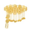 N-8339 Gold Ethnic Coin Tassel Body Chain Gold Charm Carving Hollow Out Sexy Belly Dance Chain Women's Jewelry Gift