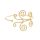 B-1330 Fashion Golden Alloy Butterfly Pattern Bracelet for Women Jewelry Accessories