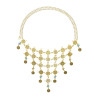 N-8342 Ethnic Boho Triangle Gold Coin Pendant Metal Gold Waist Body Chain for Women
