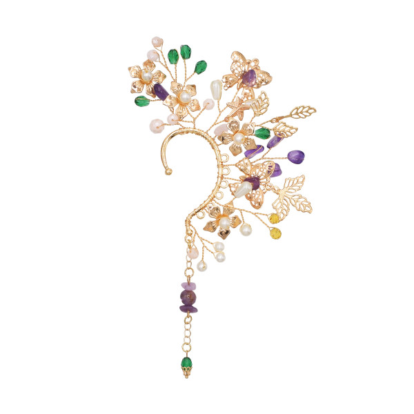 E-6730 Acrylic Women Clips Earrings Baroque Elegant Ear Cuff