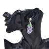 E-6733 Cute Rhinestone Purple Grapes Fruit Earrings Women Dangle Earrings