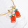 E-6735 Cute Hand Knitting Rice Beads Christmas Bell Earrings for Women Dangle Earrings