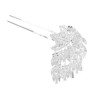 F-1178 Silver Miao Leaf Tassel Hairpin Hair Forks