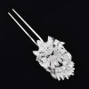 F-1178 Silver Miao Leaf Tassel Hairpin Hair Forks