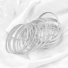 B-1331 24pcs /set Golden Silvery Women Bracelet Fashion Bohemian Style Bangle for Women Jewelry Accessories