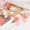 E-6736 White/Pink Spring Floral Earrings for Women Dangle Earrings