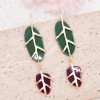 E-6737 Colored Stone Pendant Earrings