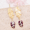 E-6737 Colored Stone Pendant Earrings