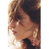 E-6737 Colored Stone Pendant Earrings