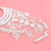N-8347 Fashion Ethnic Silver Color Long Tassel Necklace for Women Jewelry