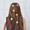 F-1182 6PCS Sunflower Women HairJewelry Beach Party Cute Hairpin