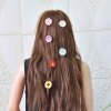 F-1182 6PCS Sunflower Women HairJewelry Beach Party Cute Hairpin