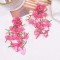 E-6739 Colorful Beaded Pendant Earrings for Women Summer Party Trending Ear Jewelry