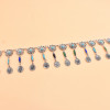 N-6945 Bohemian Silver Plated Colorful Bead Body Chain Bell Carved Hollow Out Flower Waist Belly Chain for Women Jewelry