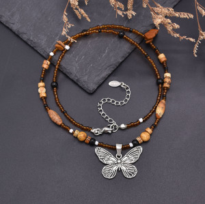 N-8349  New Chinese Butterfly Necklace