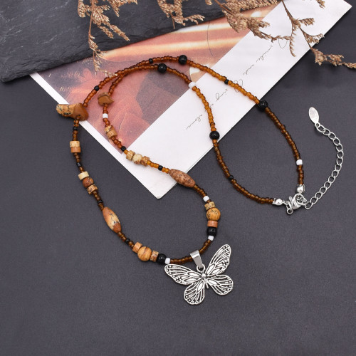 N-8349  New Chinese Butterfly Necklace