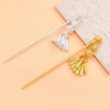 F-1183 Gold/Silver Chinese Style Hair Accessories Tassel Hairpin Hair Fork for Girls Women