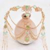 F-1093 Red Crystal Beads Long Tassels Chinese Bridal Hair Accessories Zircon Headwear Women's Party Jewelry Gifts