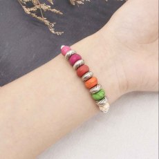 Ethnic Women Bracelets Bohemian Colorful Beads Acrylic Statement Chains Bracelets