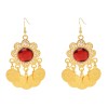 E-6745 Indian Gold Coin Tassel Earrings for Women