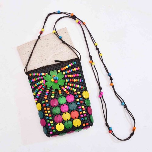N-8357 Fashion Colorful Radon Color Flower Acrylic Beads Bag for Women Jewelry Accessories