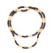 N-8359 B-1337 Gold Brown Alloy Necklace Bracelet Jewelry Set 2 PC Statement Jewelry Set for Girls Women Party