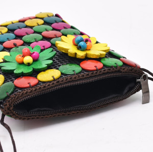 N-8361  Fashion Colorful Flower Acrylic Bead Women's Jewelry Bag