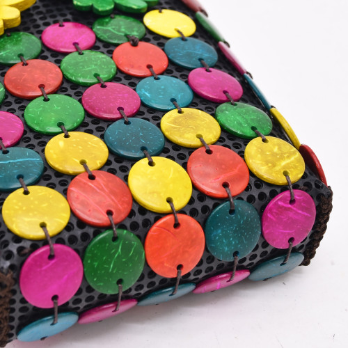 N-8361  Fashion Colorful Flower Acrylic Bead Women's Jewelry Bag