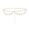 N-8365  New minimalist diamond metal tassel waist chain