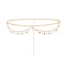 N-8365  New minimalist diamond metal tassel waist chain