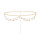 N-8365  New minimalist diamond metal tassel waist chain