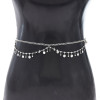 N-8365  New minimalist diamond metal tassel waist chain