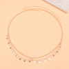 N-8365  New minimalist diamond metal tassel waist chain
