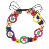 N-8368 Fashion Coloful Acrylic Carved Button Shape Cotton Rope Waist Belly Chain for Girls Women
