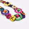 N-8368 Fashion Coloful Acrylic Carved Button Shape Cotton Rope Waist Belly Chain for Girls Women