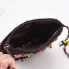 N-8360 Ethnic Colorful Round Flower Acrylic Cotton Hand Bag for Girls Women