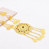 N-8370  New Bohemian gold coin tassel shaped pendant necklace